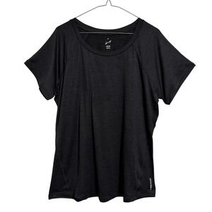 HEAD Black Heather Gambit Tee Performance‎ Workout Shirt Womens XL